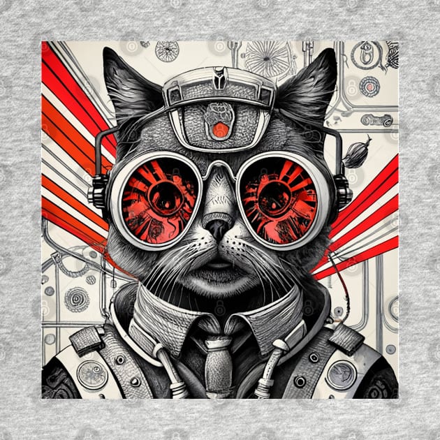 Cool Cyborg Cat by art4everyone